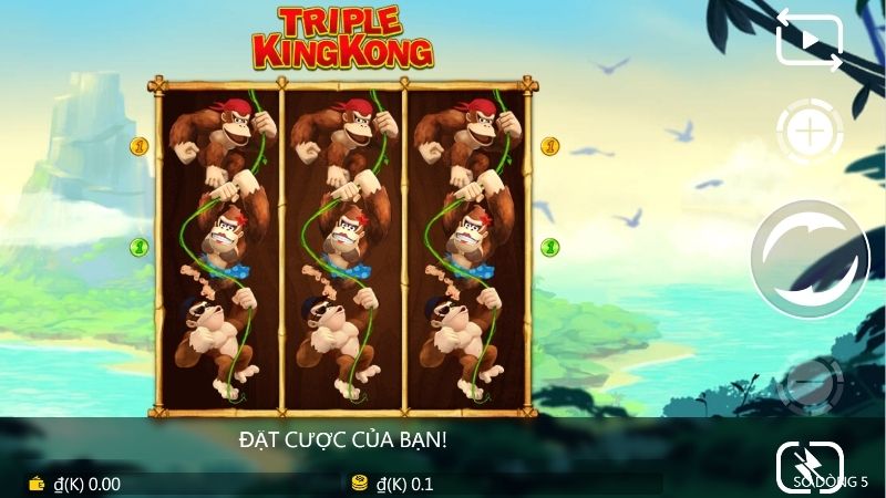 Cách chơi Slot Ole777 Triple Kingkong